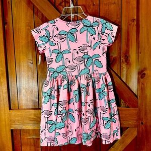 Tea Collection short sleeve wrap neck dress flamingo size 10